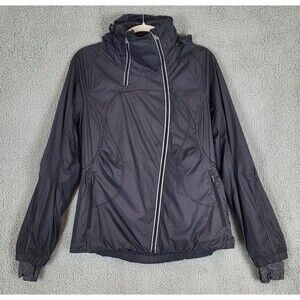 Lululemon Run Inspire Jacket Black Size 8 Hooded